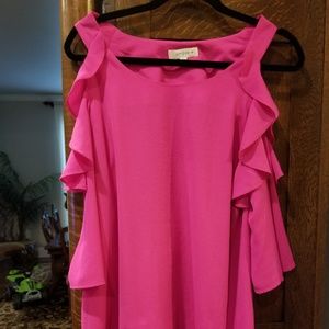 Umgee, 1XL, cold shoulder ruffle top, boutique